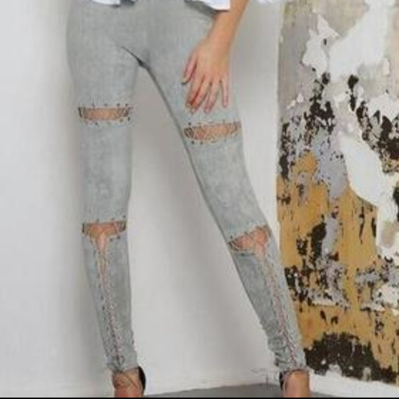 GRAY SUEDE PANTS - Picture 3 of 3
